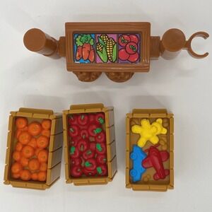 Fisher Price Little People Market Accessories Crates Fruit Toys Stall 4pc Lot